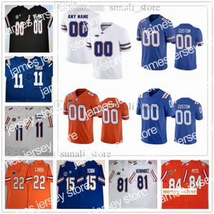 Abbigliamento da football universitario americano Florida Gators NCAA College 6 Maglie Jeff Driskel 11 Kyle Trask 84 Pitts 15 Tim Tebow 22 Emmitt Smith 81 Aaron Hernandez 9 Jack Miller II