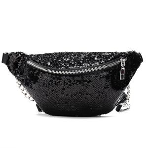 Women paljett Fanny Pack mode kvinnlig midjeväska bröstpåse axelväska glitter bum bältes väskor midjeförpackningar 220812