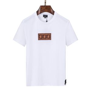 nova camiseta bordada personalidade da moda masculina e feminina design camiseta feminina de alta qualidade preto branco 100% algodão