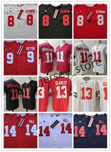 Xflsp College Ohio State Buckeyes Football Jersey 8 Trey Sermon 9 Binjimen Victor 11 Jaxon Smith-Njigba 13 Maurice Clarett 14 K.J. Hill