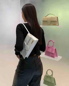 Designer Luxury Juemsbag 2023 Pink European and American Trend Leather Cowhide Spice Girl Method Stick Armpit Bag Single axel6pi0