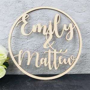 Personalisierte Holz HoopPo Prop Wand für Braut Bräutigam individuelles Hochzeitsschild Hoop Style Name Acryl DecorReceptio D220618