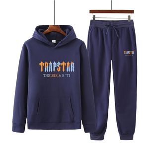 Designer TrackSuits Trapstar Logo Logo Zestawy modne garnitur sportowy bluza z kapturem i spodnie dresowe odzież 2 sztuki