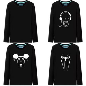 Camiseta de juego de ropa para niños Camiseta para niños Sweinshirt Fashionshirt para niños Camisetas luminosas anime de manga larga
