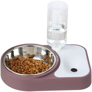 Husdjursmatare vatten dispenser automatisk katthund dricka skål hundar mat matning vattnet leveranser rostfritt stål rätter y200917