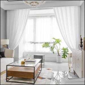 Shower Curtains Bathroom Accessories Bath Home Garden Kitchen Tle Curtain Translucidus Modern Window Decoration White Sheer Voile Drapes F