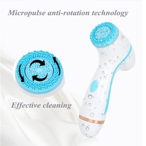 Wholesale sonic cleansers resale online - Facial Cleansing Brush Sonic Electric Face Cleanser Waterproof Soft Deep Pore Massage Heads Modes Blackhead Remover Machine