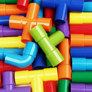 DIY Water Pipe Building Blocks Toys Enlightening Pipeline Tunnel Construction Educational STEM Designer For Children Brick 220715