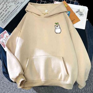 Felpa grafica giapponese Anime Totoro Harajuku Abiti femminili Studio Ghibli Kawaii Felpe con cappuccio 2021 Nuova felpa con cappuccio divertente cartone animato Donna Y220713