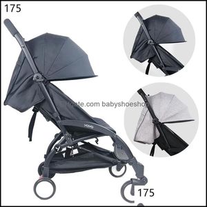 Strollers Strollers Baby Kids Zwangerschap graden Stroller Accessoires voor Babyzen Yoyo Yoya Seat Liners Sun Shade ER Back Zipper Pock