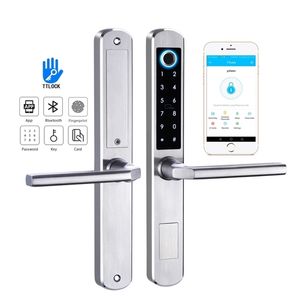 Freecan Biometric Pyfer -Dorge Locks Electronic Smart Door Lock Lock RFID -карта Замок для алюминиевой стеклянной двери 201013