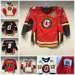 MitnessカスタムAhl Stockton Heat Hockey Jersey Jakob Pelletier Matthew Phillips Glenn Gawdin Luke Philp Connor Mackey Byron Froese Andy