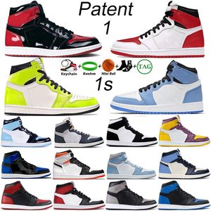 2022 Mens Basketball Shoes Jumpman 1 high OG 1s Visionaire Bred Patent Heritage Georgetown University Blue Hyper Royal men women Sport Sneakers Trainers Size 36-46
