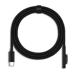 Тип C Питания кабель магнитного зарядного устройства 65W 15V 3A PD быстро зарядка шнур для Microsoft Surface Pro 3 4 5 6