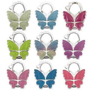 Metal Butterfly Table Hancher Helter Holder Holder exclusivo dobrável portátil Crystal Loy Bolsa Bolsa Bolsa Gancho dobrável