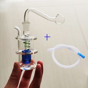 Mini Hookah Water Smoking Pipe Glass Percolater Bong Clear Dab Rig with 10mm Male Tobacco Bowl Shisha 3.4 inch Glass Pipes Oil Burner bubbler for Smokers Wholesale