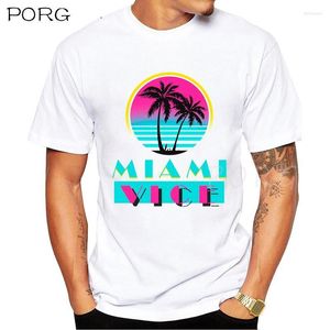 Männer T-Shirts Miami Vice Männer Frauen Hip Hop T-shirt Hohe Qualität Tops Kreative Vaporwave Ästhetische Kleidung Cotton100 % männer Mild22