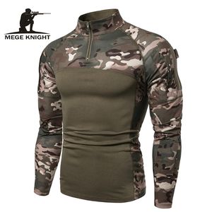 Mege Camouflage Tactical Military Clothing Combat Shirt Assault Multicam ACU Långärmad armé Tight T -shirt Army USMC Costume 201116