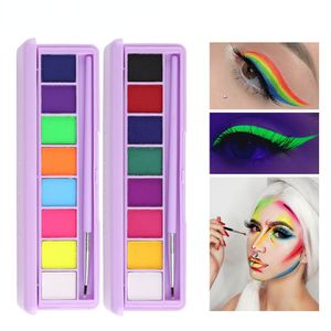 Halloween Makeup Palette Water Soluble Face Body Paint Oil Tattoo Art Kit Party UV Color Beauty