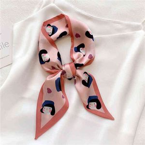 Tiktok net red hot selling printing elegant Cravat atmosphere bow tie sunscreen scarf spring summer beach shawl Fashion Scarf B2T0