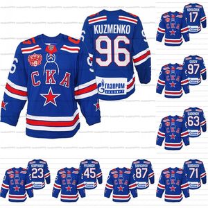 A3740 2021-22 CKA Hockey League 75th Anniversary Blue Home Jersey Custom Evgenii Dadonov Joonas Kemppainen Nikita Gusev Daniil Pylenkov Lars