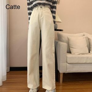 女性のジーンズプラスサイズのハイウエストデニムパンツ2022春秋の韓国のストリートウェア10代の女の子のためのストレート