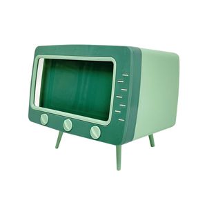 ペーパータオルボックスクリエイティブマルチファンクションペーパータオルタオルボックスデスクトップテレビ描画紙のボックスのレトロ携帯電話ブラケットストレージボックス