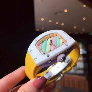 시계 손목 시계 디자이너 Richa Milles Business Leisure RM07 완전 자동 기계식 시계 테이프 남성
