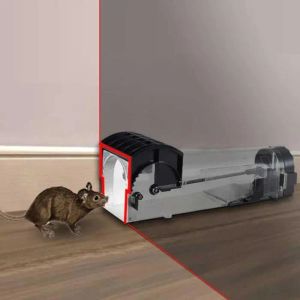 Mausfallen Ratten -Fallen Schädlingskontrolle Groß 32 cm 13in Plastikkäfig umweltfreundliche transparente Fangmäuse lebendig für Versuch Schädling leicht sauberes Raum Büro