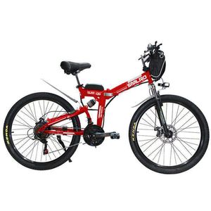 Smlro MX300 Damen-Elektro-Mountainbike, 48 V, 13 Ah, 500 W, Retro-Elektrofahrrad mit abnehmbarem Akku, 26 Zoll, zusammenklappbar, hohe E-Bike-Qualität, modisches E-Bike, 21 Gänge