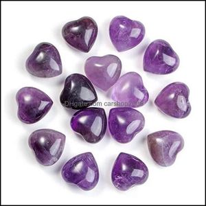 Stone Loose Beads Jewelry Natural Crystal Ornaments Carved 15X10Mm Heart Chakra Reiki Healing Quartz Mineral Tumbled Gemstones Hand Home Dec