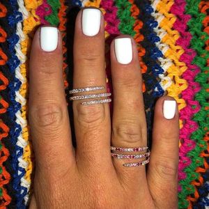Cluster Rings # 6 7 8 Multi Wrap Snake Shape Cz Ring Rose Gold Color Pave Pink White Colourful Jewelry For Women Ladies Trendy Gift 2022Clus