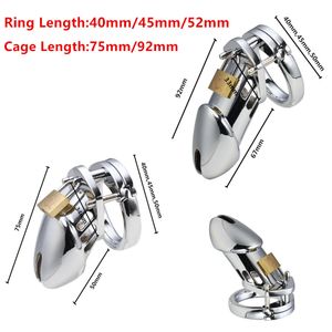 Wholesale bdsm male products for sale - Group buy 304 Stainless Steel Chastity Cage Belt Male Penis Ring Lock Device sexy Toys for Men Adults Couples Bdsm Games Erotic Product