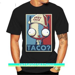 Motisure Invader Zim Gir Tamanho Grande Mens Camiseta Preto Mans Único Algodão Mangas Curtas ONeck Camiseta 220702