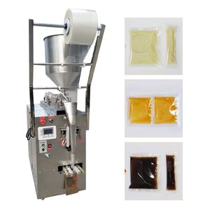 Automatische Abfüllpasten-Verpackungsmaschine für Olivenöl, Chilisauce, Honig, Ketchup, Erdnussbutter, pneumatischer multifunktionaler Pasten-Flüssigkeitspacker, Beutelhersteller, 110 V, 220 V