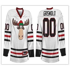 Chen37 C26 Nik1 Christmas Vacation Griswold Hockey Jersey Stickerei genäht Passen Sie Trikots mit beliebiger Nummer und Namen an