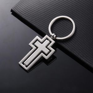 Schlüsselanhänger Religiöse Geschenke Metall-Schlüsselanhänger Persönlichkeit Rotierendes Kreuz Schlüsselanhänger Autoanhänger Aktivität von Custom Gift Items K2401