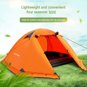 Outdoor Waterproof 2 Person Camping Tent Portable Aluminum Pole Windproof Travel Lightweight Fishing Hiking BackpackingTent