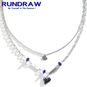 Pendant Necklaces Fashion Silver Color Heart Shaped Jewel Men Women For Birthday Party Festive NecklacesPendant Sidn22