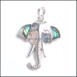 Colares pendentes pingentes jóias zelândia abalone shell pérola gem bead elefante feminino n788prend dhuwj