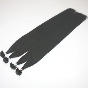 Grau 12a extensões de cabelo de ponta de unha 300g / lote preto marrom cor loira tipo u 100 cabelo humano remy virgem