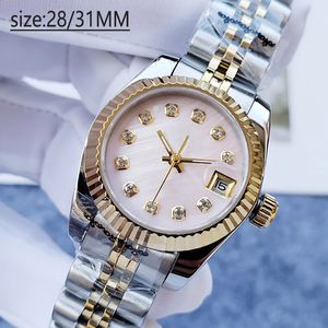 Women watch 28 31MM Full Stainless steel Automatic Mechanical Luminous Waterproof Lady Wristwatches fashion clothes