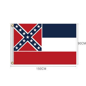 90x150cm США США Миссисипи Флаг MS State Оптовая фабрика цена