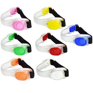 Festivals Party Decoration LED Light Up Armband Adjustable Wearable Silicone Running Belt Strap Glow in The Dark for Jogging BBA13343