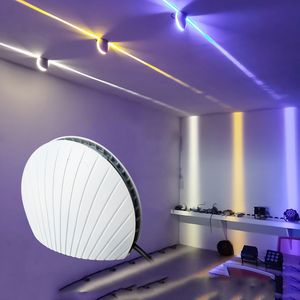 12W Aluminium LED -Wandlampenfenster Licht Außenprofil Linear Licht DMX512 Vollfarbener Strahllichter für Hotelkorridor