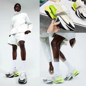 Designer Mens Shoes Últimos futuros espaciais unicórnio -white/volt-kith super grossa de fundo alto clássico clássico preto cocôs esportes sapatos de esportes Man Tamanho 35-46