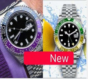 Luxury Watch New Crown GMT 126710 Blro 40mm Jubilee Ceramic Bezel Watch Unworn Steel Armband Automatiska modematklockor Sapphire och lysande