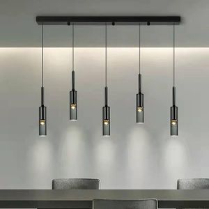 Lâmpadas pendentes modernas simples LED LED LED CHINE CRISTAL CHANDELIER BRASS BRASS BASTELA BEDELENTE LUZES DA ILHA DA ILHA BAR