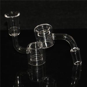 XXL Quartz Thermal Banger Bubble Smoking Pipes 10mm 14mm 18mm Quartz Double Tube Nails P Bangers For Hookahs Glass Water bongs