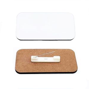 Sublimação mdf name tags de escritório suprimentos em branco crachado para trabalho cartão personalizado diy